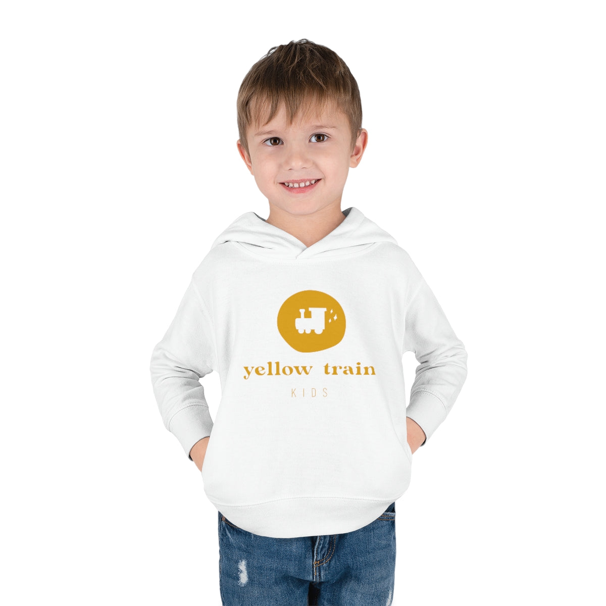 Yellow Train Toddler Hoodie